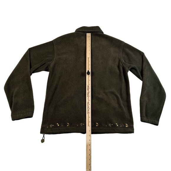 VTG.Northern Reflections Shirt Women's L/S F/Z Embroidered Sweatshirt Green Sm - Picture 7 of 11